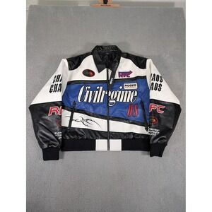 Civil Regime‎ Jacket Mens 2XL Racing Moto Roses From Concrete Patch